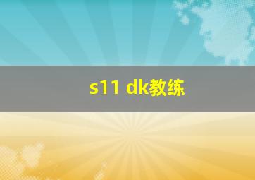 s11 dk教练